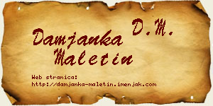 Damjanka Maletin vizit kartica